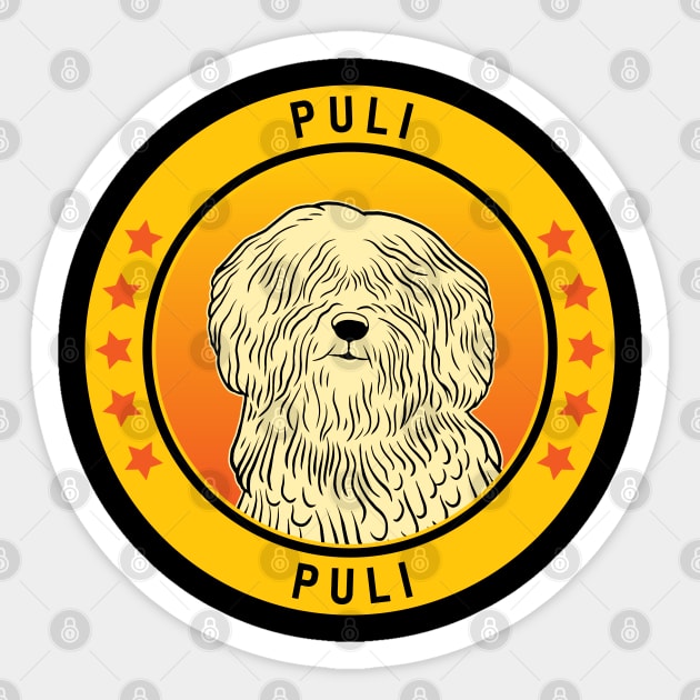 Puli Dog Portrait Sticker by millersye